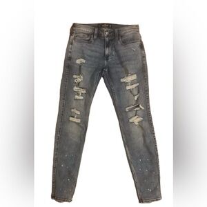 Hollister Distressed Super Skinny Jeans Advanced Stretch Size 29/30‎